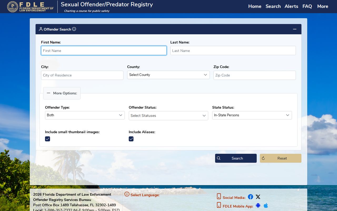 Holmes County released registrant mugshot status search